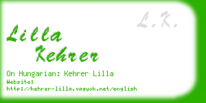 lilla kehrer business card